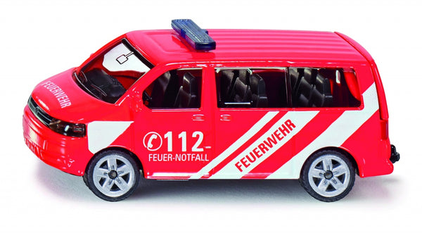 Duits brandweerbusje Volkswagen Multivan T6 rood (1460) - ToyRunner