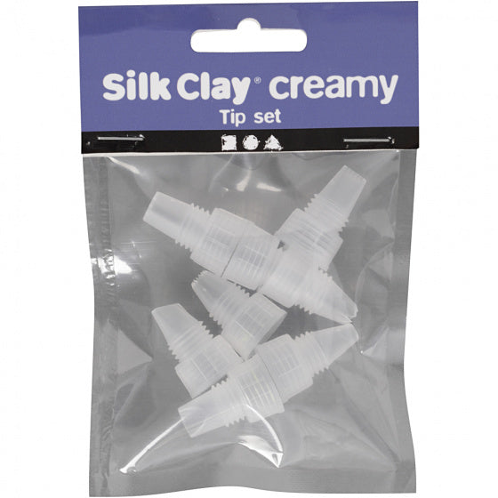 Mondstukken voor Silk Clay Creamy grijs 8 stuks - ToyRunner