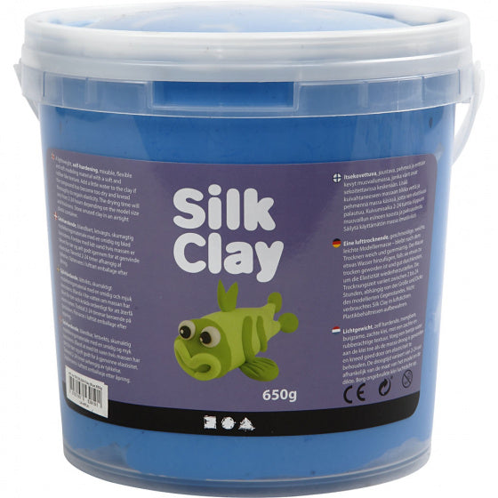 Silk Clay blauw boetseermateriaal 650 gr 1 stuk - ToyRunner