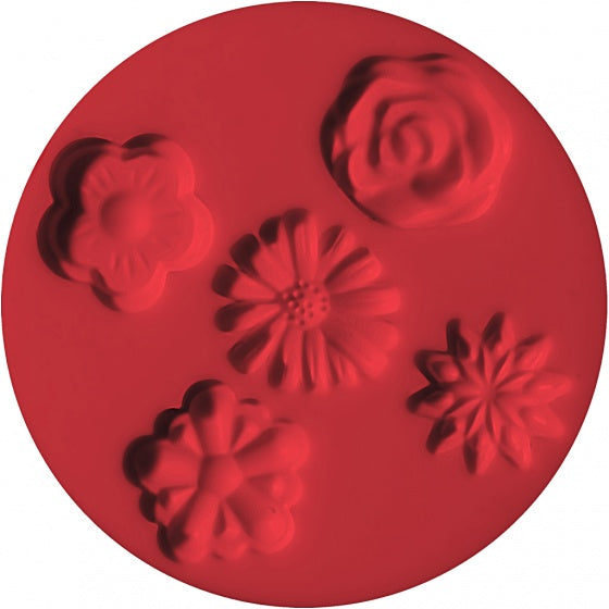 Fimo duwvorm bloemen 7 cm rood - ToyRunner