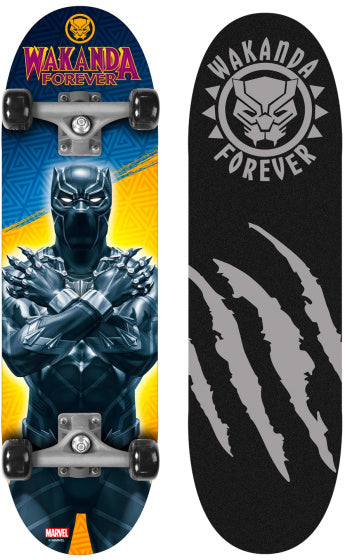 skateboard Black Panther 71 x 20 cm zwart