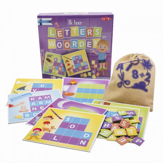leerspel letters en woorden junior karton paars 119-delig - ToyRunner