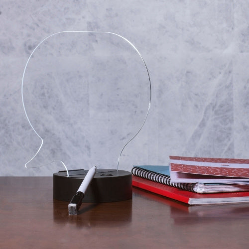effectlamp Beschrijfbare tekstballon led 21 cm transparant - ToyRunner