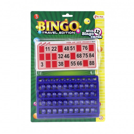 bingo reisspel rood/blauw 30 cm - ToyRunner