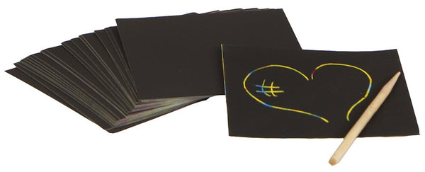 memoblaadjes Magic Color Scratch 9 cm zwart 25-delig - ToyRunner