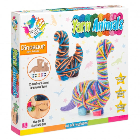 knutselset Yarn Animals Dinosaurus junior 25-delig - ToyRunner