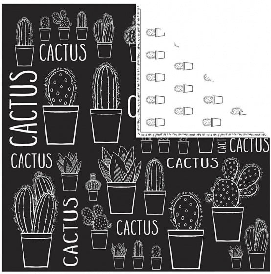 dubbelzijdig designpapier cactus 30,5 cm 3 stuks - ToyRunner