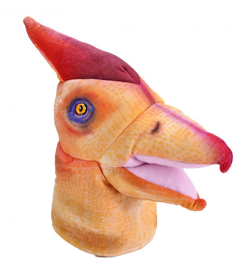 handpop T-Rex Pteranodon junior pluche oranje - ToyRunner