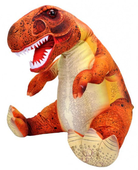 knuffel T-Rex junior 58 cm pluche oranje - ToyRunner